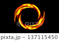 回転するカラフルなスパイラル 137115450