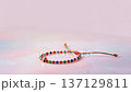 Vibrant beaded bracelet showcasing creativity and style. 137129811