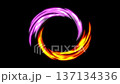 回転するカラフルなスパイラル 137134336