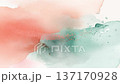 looped Gentle abstract watercolor background animation with flowing pastel pink and teal colors mixing and splattering on a white paper texture, creating a beautiful and delicate artistic motion 137170928