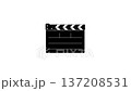 Black Film Clapperboard Animation Representing Movie Production, Cinema, Director, Film Slate and Media Concept. 137208531