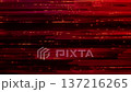數位風格效果，各種故障雜訊形狀水平移動 / 紅色 137216265