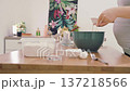 portrait of manual dough preparation . High quality 4k footage 137218566