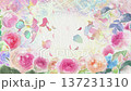 A classic shojo manga background video with rose petals and sparkling scenes 137231310