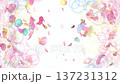 A classic shojo manga background video with rose petals and sparkling scenes 137231312