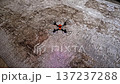 Drone flying inside room 137237288