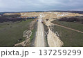 Clay quarry, top view. Clay mining in a quarry. 137259299