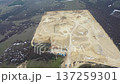 Clay quarry, top view. Clay mining in a quarry. 137259301