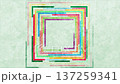Colorful linear square frame abstract geometric grunge motion background 137259341