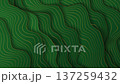 Green geometric abstract motion background with golden linear waves 137259432