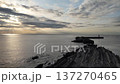 三浦半島海面上的橘色夕陽 137270465