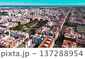 Aerial view of spanish town of Gandia 137288954