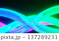 Elegant Animated Background With Bioluminescent Effects Showcasing Flowing Neon Ribbons In Perpetual Movement 137289231