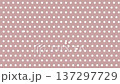 Seamless loop of animated white polka dots popping on a dusty rose background, creating a charming and dynamic abstract pattern suitable for various creative projects 137297729