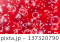 Fancy video with fluffy circles and sparkles flying up/Red 137320790