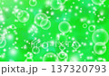 Fancy video with fluffy circles and sparkles flying up/Green 137320793