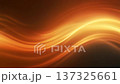 幻想的に流れるオレンジの光の波と滑らかなグラデーション：情熱と温もりを感じさせる抽象背景ループ動画 137325661