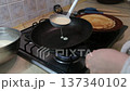 Pouring Pancake Batter into Frying Pan 137340102