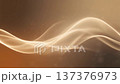 黄金色に輝く抽象的な光の波と粒子の流体モーションバックグラウンド。高級感のあるミニマルな背景動画。 137376973