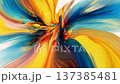 Dynamic Multicolored Fluid Motion Creating Abstract Paint Texture 137385481