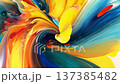 Dynamic Multicolored Fluid Motion Creating Abstract Paint Texture 137385482