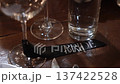 Wedding Dinner Setting, Charming Bridal Table Centerpiece With Candlelit Ambiance And Fine Cutlery 137422528