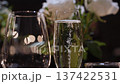 Elegant Bubbly Celebration, Festive Setting With Effervescent Champagne And Beautiful Floral 137422531