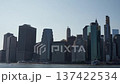 Urban Dawn Reflections, Modern Cityscape At Sunrise, Sunrise Over City With River And Glass 137422534