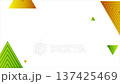 Abstract motion background with green and orange high contrast geometric tech striped triangles 137425469