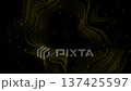 Shiny golden sparkling abstract motion background with wavy lines and small dots 137425597
