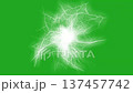 Bright lightning bolt striking on a green screen background 137457742