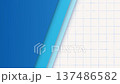 A diagonal blue panel transition over a grid background 137486582