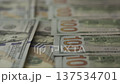 Close-Up of Hundred Dollar Bills Arrangement 137534701