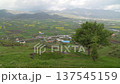 View of a road and populated areas in the mountains of Iran 137545159