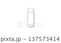 Minimalist White 3D Line Art Vacuum Flask Thermos 137573414