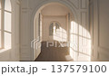 Seamless Loop Endless Baroque Corridor Walking Through Doors, 3D Animation 137579100