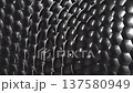 抽象的モノクロ立体メタリック幾何学模様ループモーショングラフィックス背景 137580949