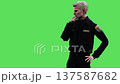 Policeman walking. Realistic green screen isolate animation. 137587682