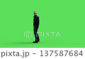 Policeman walking. Realistic green screen isolate animation. 137587684