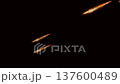 serial rocket launch with fire effect on the alpha channel background 137600489