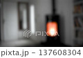 Blurred pellet stove for backgrounds or abstract 137608304