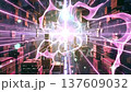 Game background: Pink aura and fire magic effect video that draws you into the future 137609032
