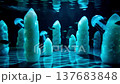 Game background: Underwater video of a cold seabed and ice pillars, inspired by the Arctic Ocean. 137683848