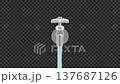 正面から見た出しっぱなしの水道のモーショングラフィックス 137687126