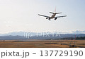 Sendai Airport at dusk, airplane landing, Natori City, Miyagi Prefecture 137729190