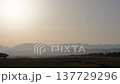 Sendai Airport at dusk, airplane taking off, Natori City, Miyagi Prefecture 137729296