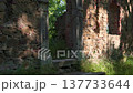 The entrance gate to the ruins of the old Ksiaz Castle in Walbrzych, Poland, Lower Silesia. 137733644