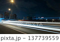 Nighttime highway light trails (business, acceleration, copy space) 137739559