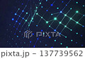 A futuristic digital network and a seamless loop background with a blue grid. 137739562