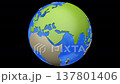 回転するファンタジーな地球・透過あり 137801406